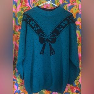 Vintage bowed sweater !